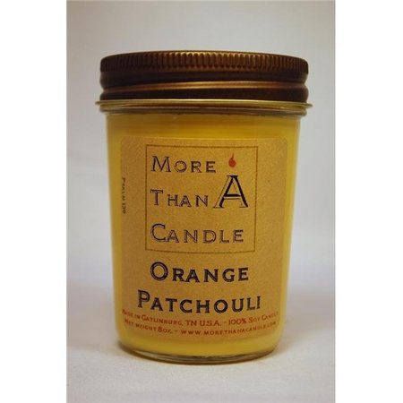 MORE THAN A CANDLE More Than A Candle OPT8J 8 oz Jelly Jar Soy Candle; Orange Patchouli OPT8J